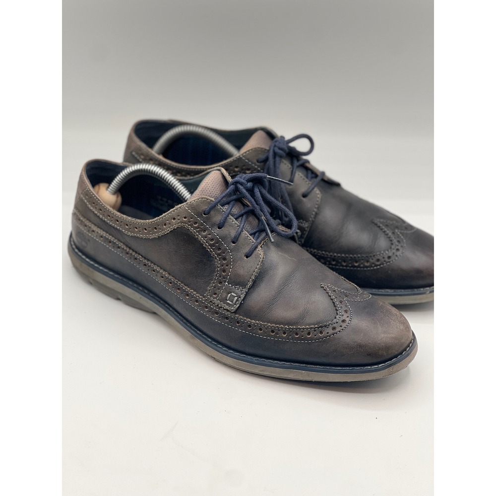 Timberland Men's Leather Wingtip Brogue‎ Oxford Dress Shoe Gray 9.5 EU 43.5